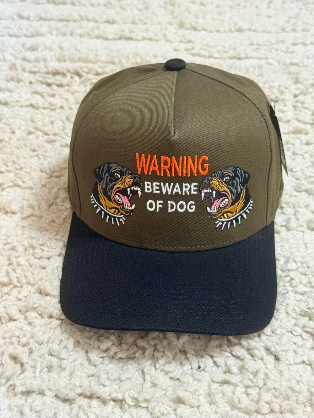 Field Grade Beware Of Rott 2 Tone Twill Trucker Hat